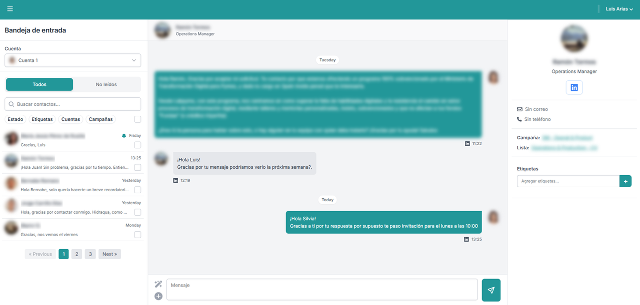 Inbox centralizado de Synapsale
