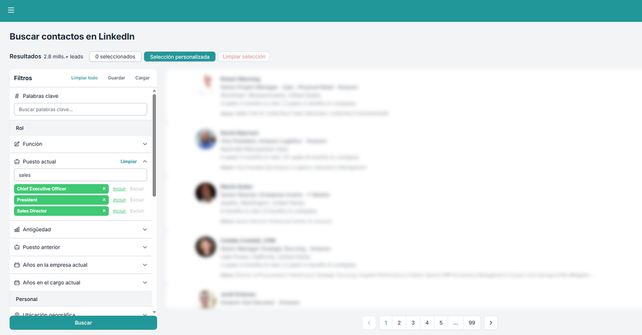 Búsqueda avanzada de leads en LinkedIn