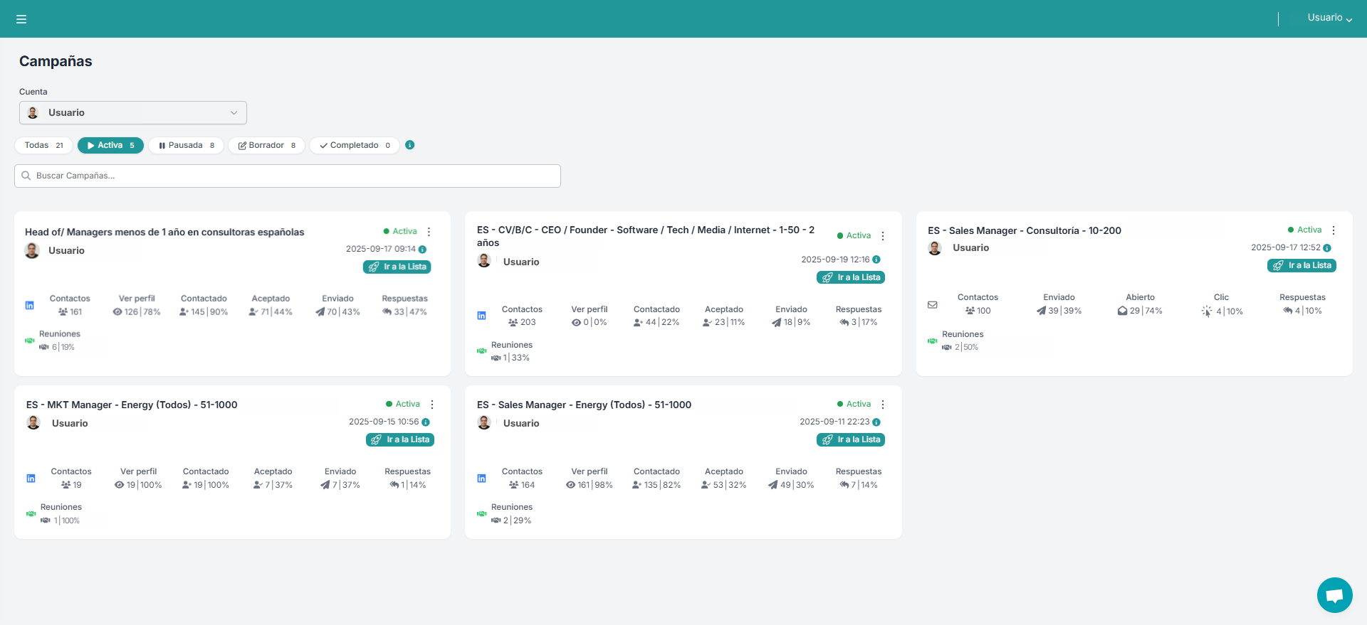 Workflow de secuencias multicanal en Synapsale